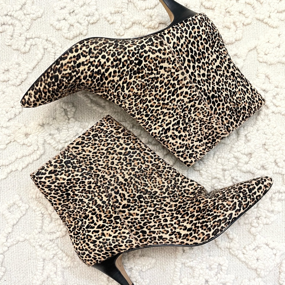 Dolce Vita Low Heel Leopard Print Booties